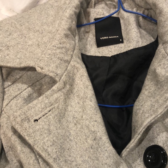 Vero Moda wool jacket, grey, ladies small - Picture 11 of 12
